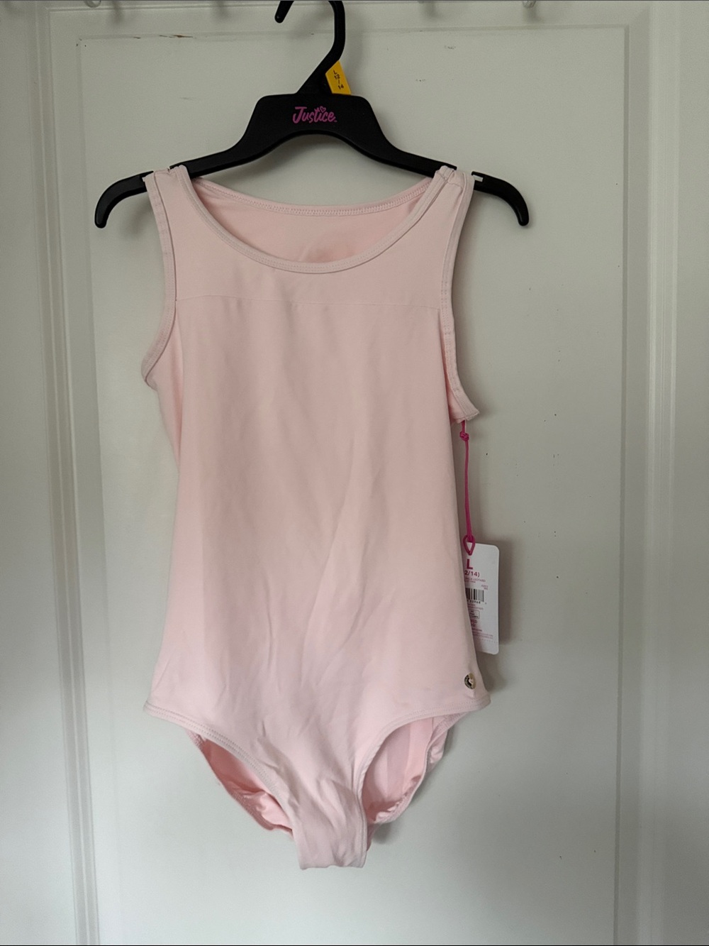 Justice Light Pink Girls' Tank Leotard